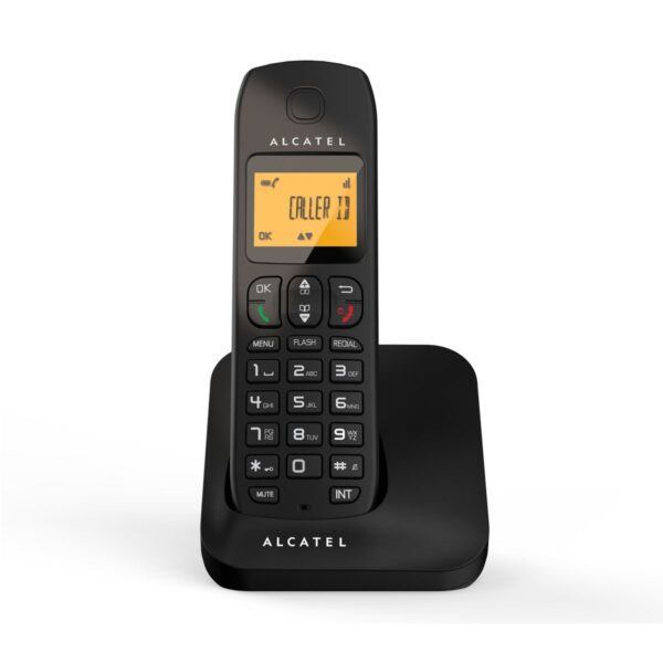 Teléfono Inalámbrico Alcatel E-130 Identificador De Llamadas Color Negro