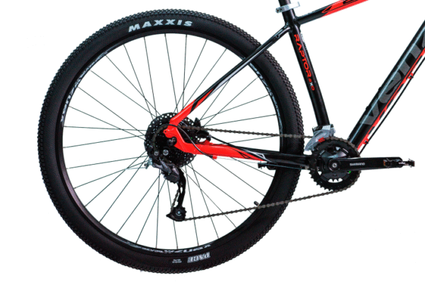 Mountain bike Venzo Raptor Exo R29 S 27v frenos de disco hidráulico roja-negra - Imagen 3