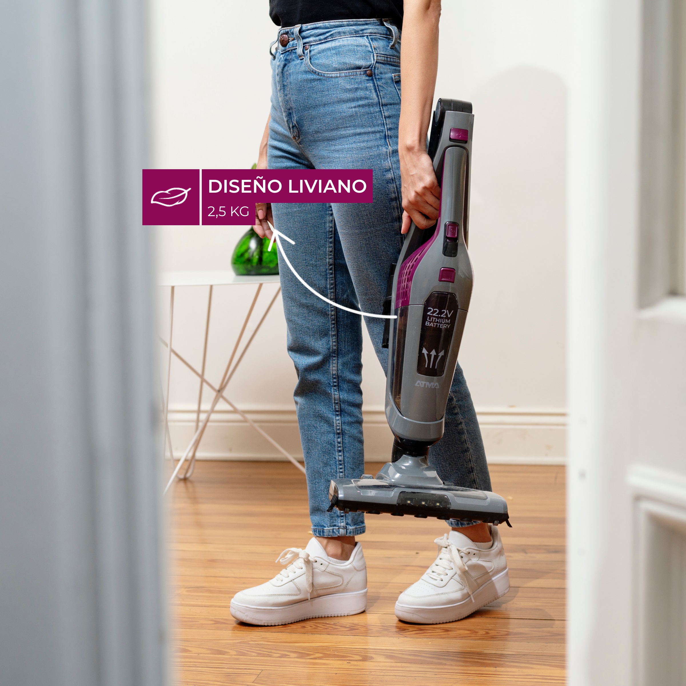 ASPIRADORA STICK 2 EN 1 ATMA AS7921N - Imagen 5